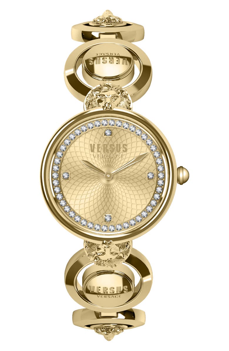 VERSUS Versace Women's Swarovski Crystal Pavé Stainless Steel Bracelet Watch, 34mm, Main, color,