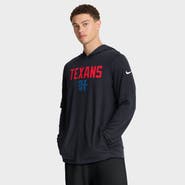 Nike Men's Nike Blue Houston Texans Sideline Alt Pack Dri-FIT Lightweight Hooded Top