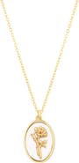 Set & Stones Katrina Birth Flower Pendant Necklace
