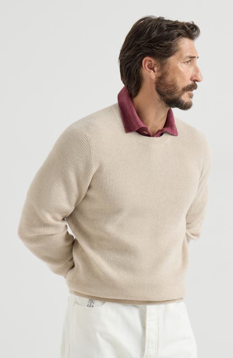 Cashmere English rib sweater