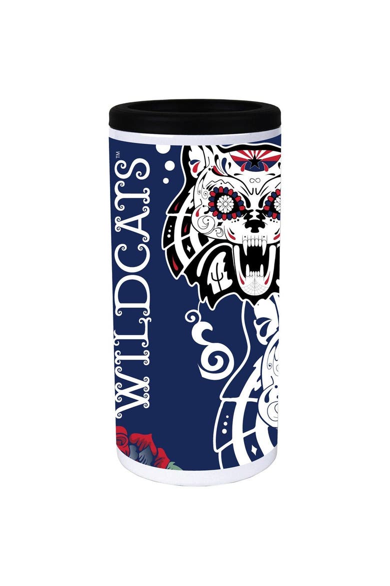 Arizona Wildcats Dia Stainless Steel 12oz. Slim Can Cooler, Main, color, White