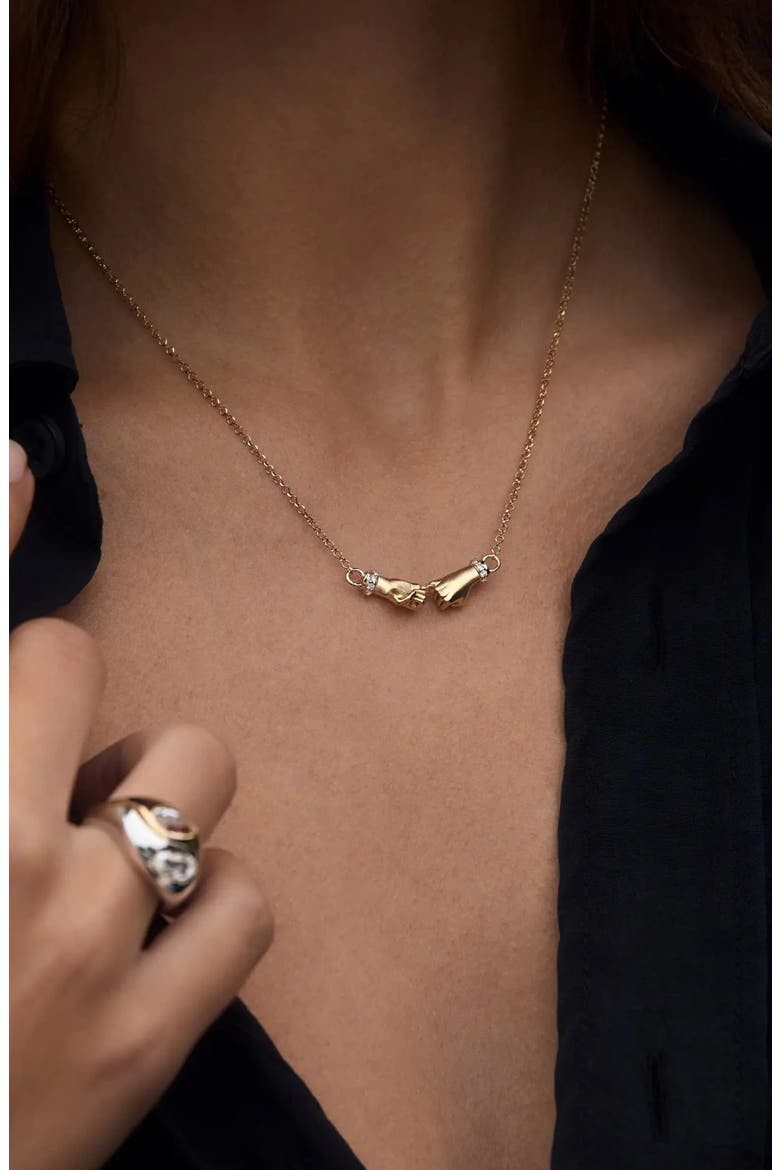 Pinky Promise Pendant Necklace, Alternate, color, 925 STERLING SILVER