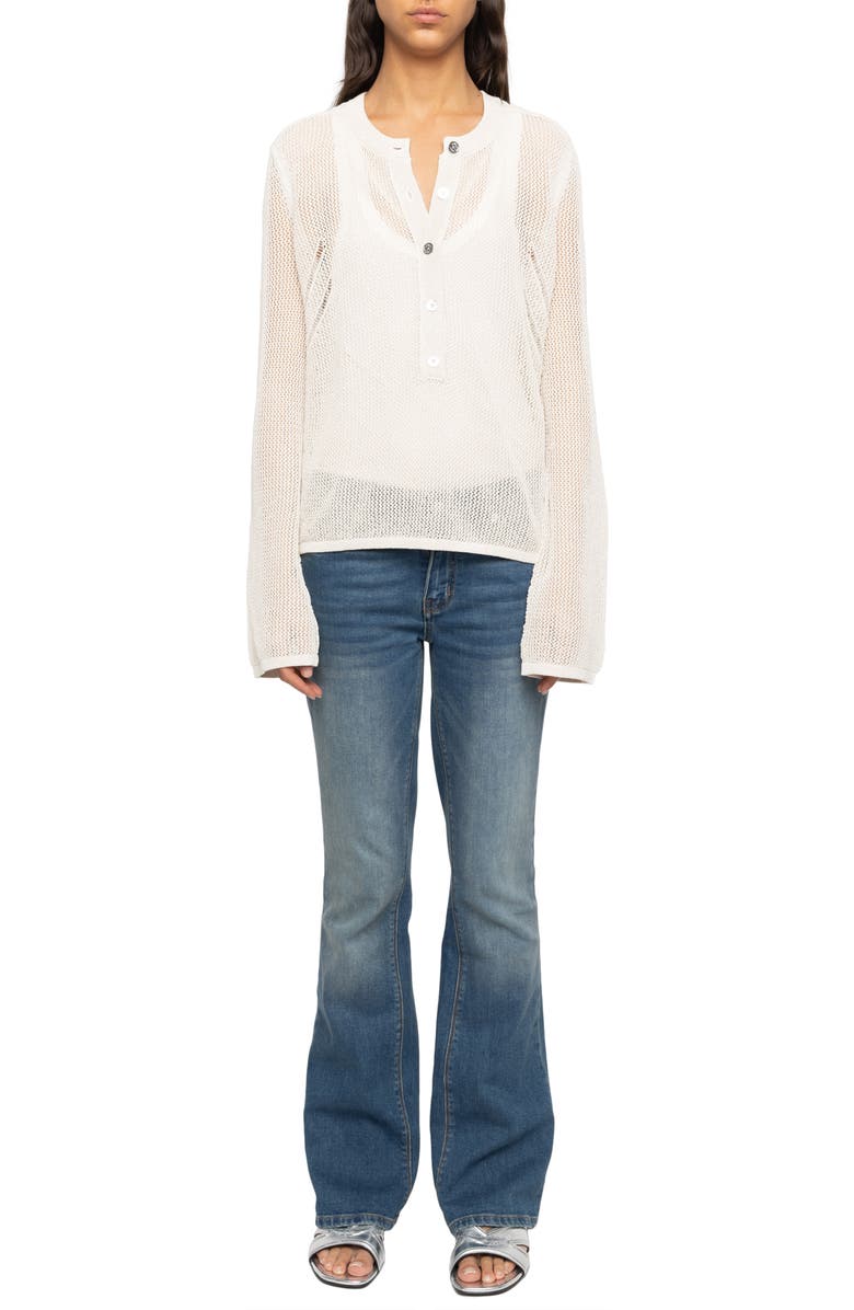 Zadig & Voltaire Mandala Angel Wings Logo Sweater, Alternate, color, Vanille
