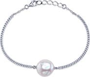 The Pearl Source White Freshwater Baroque Pearl June Bracelet