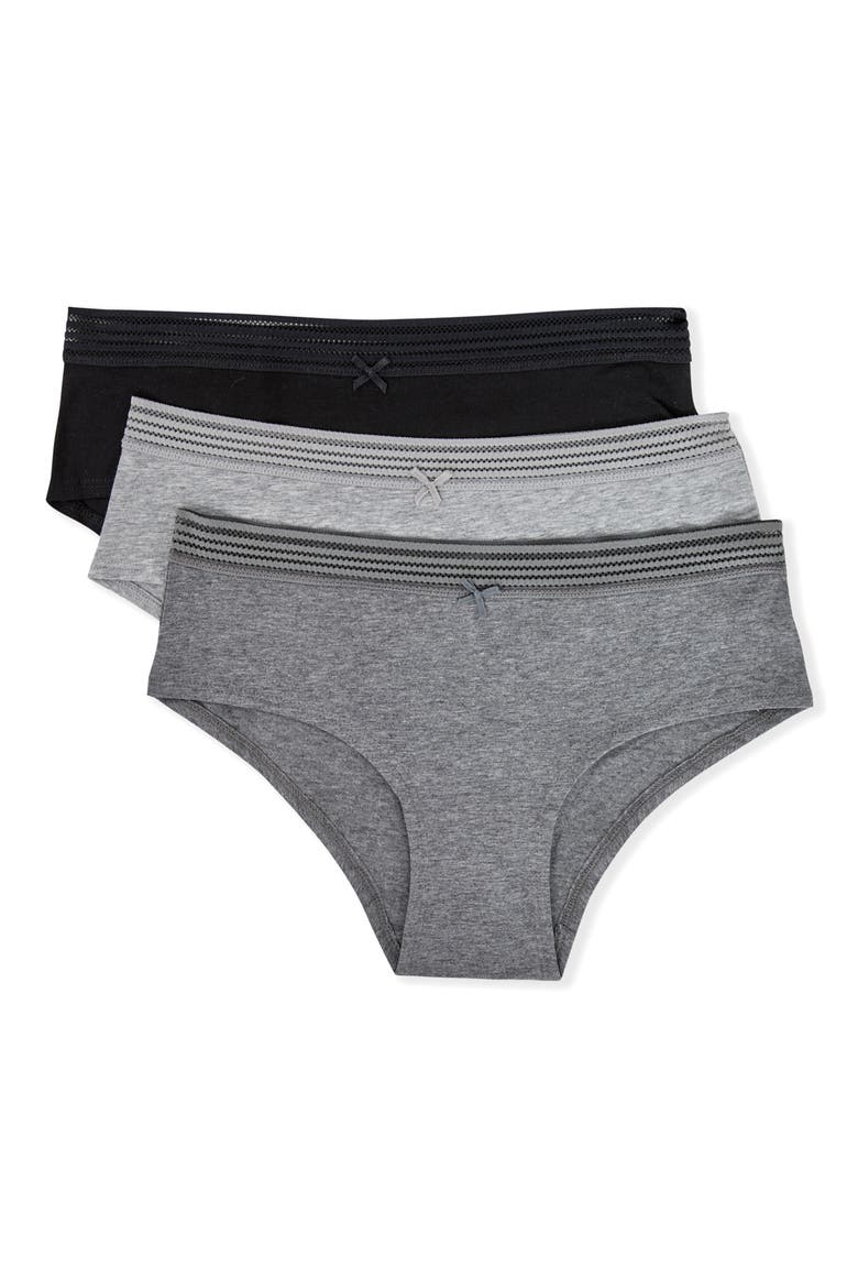 Jack 3-Pack Lace Trim Shorty Briefs, Main, color, MULTICOLOR