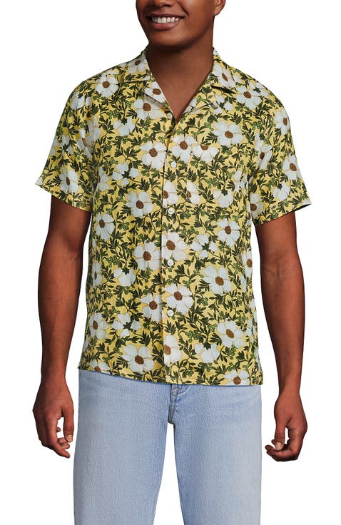 Short Sleeve Camp Collar Hawaiian Shirt