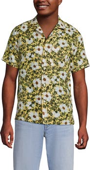 Lands' End Short Sleeve Camp Collar Hawaiian Shirt