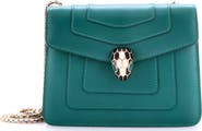 Pre-Owned Bvlgari Serpenti Forever Square Shoulder Bag Leather Small