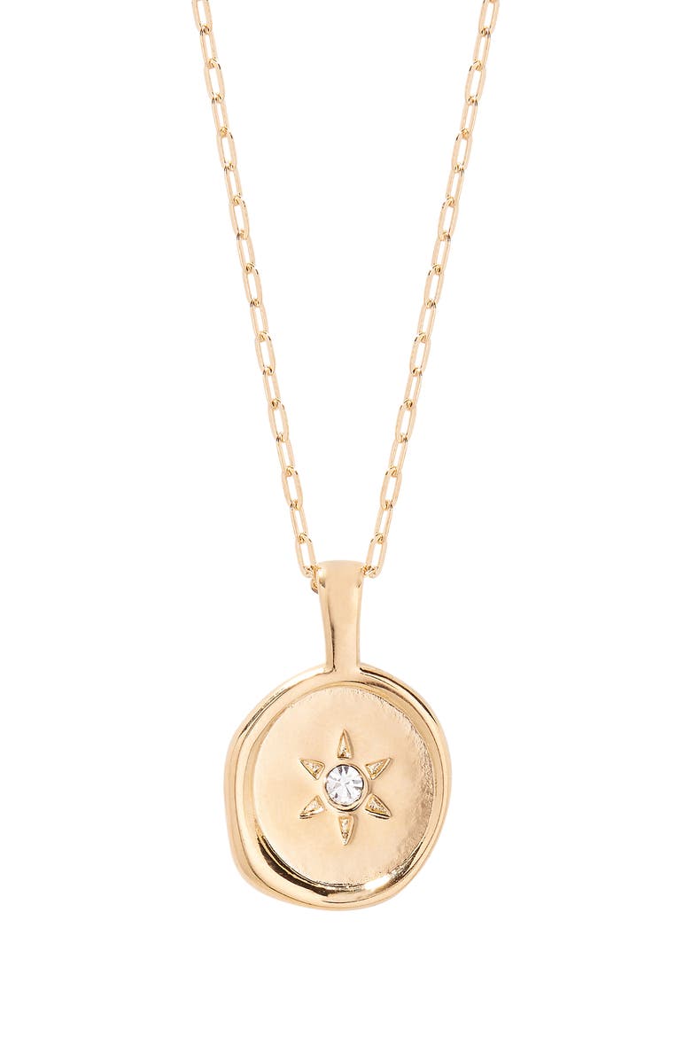 Sadie Star Crystal Pendant Necklace, Main, color, GOLD