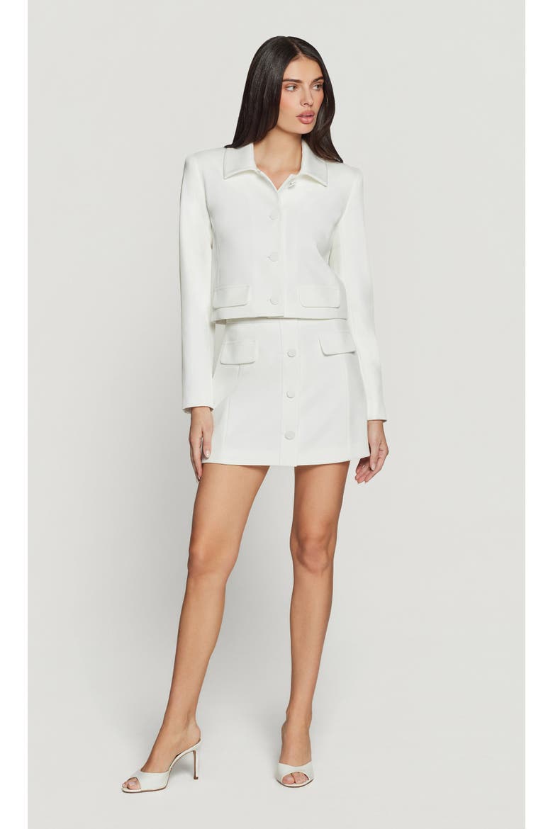 Luella Crepe Jacket, Alternate, color, White