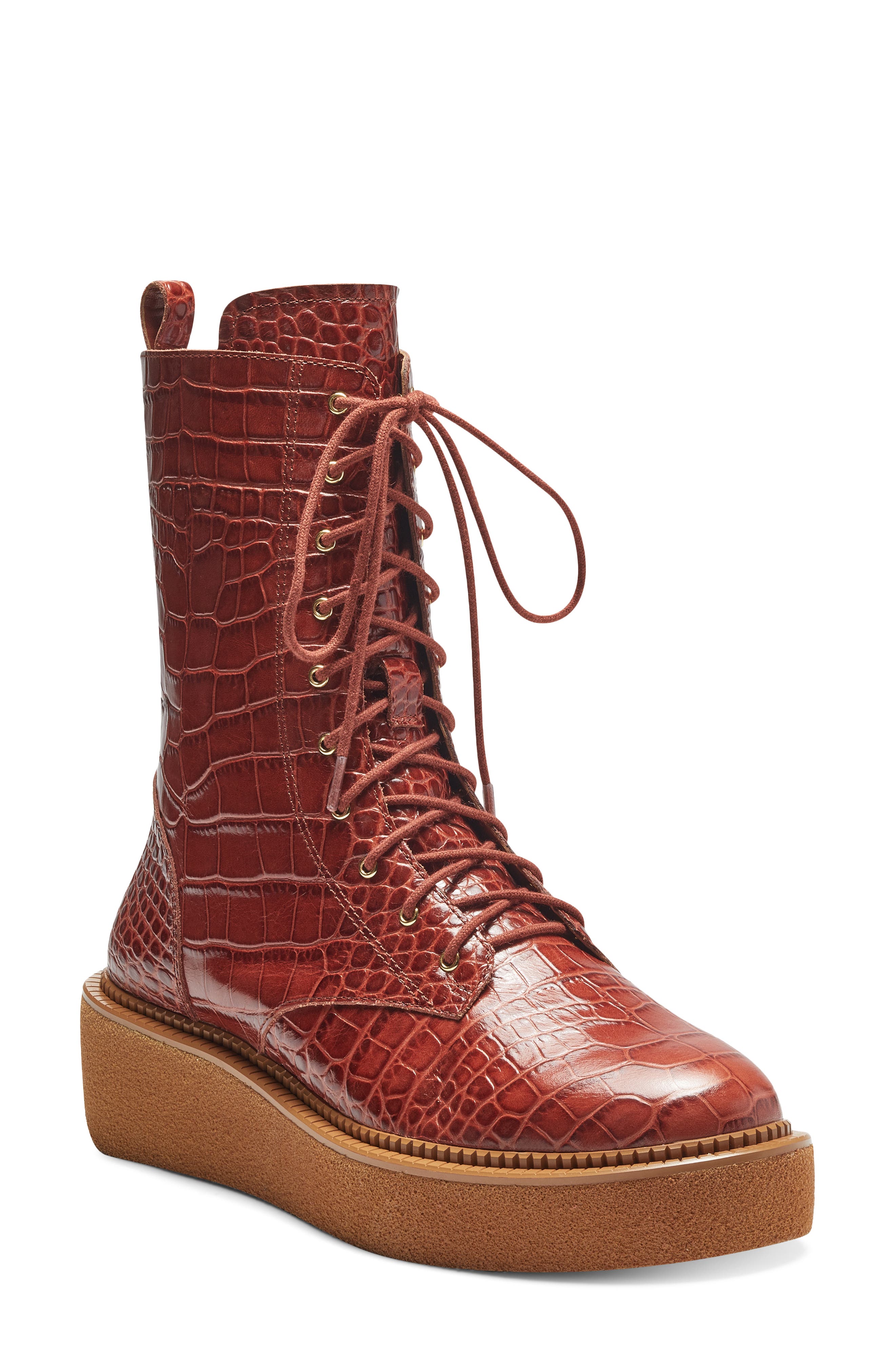 Vince Camuto Niko Lace-Up Platform Bootie, Main, color, 