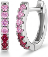 In Season Jewelry Small Multi Cubic Zirconia Huggie Earrings