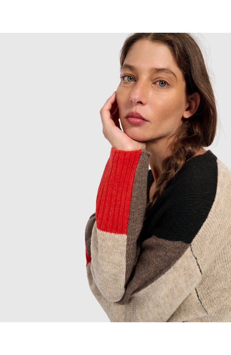 Alembika Finch Cardigan, Alternate, color, Black/Hazelnut