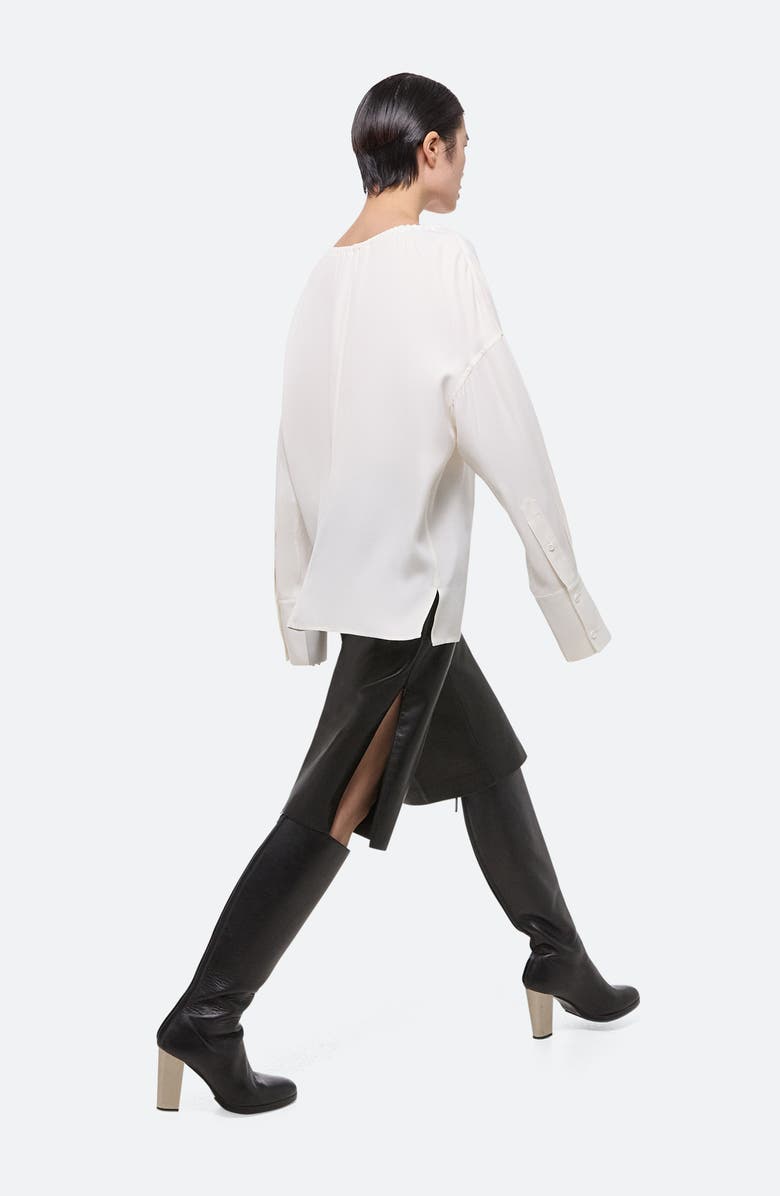 Helmut Lang Reversible Long Sleeve Drawstring Top, Alternate, color, Ivory