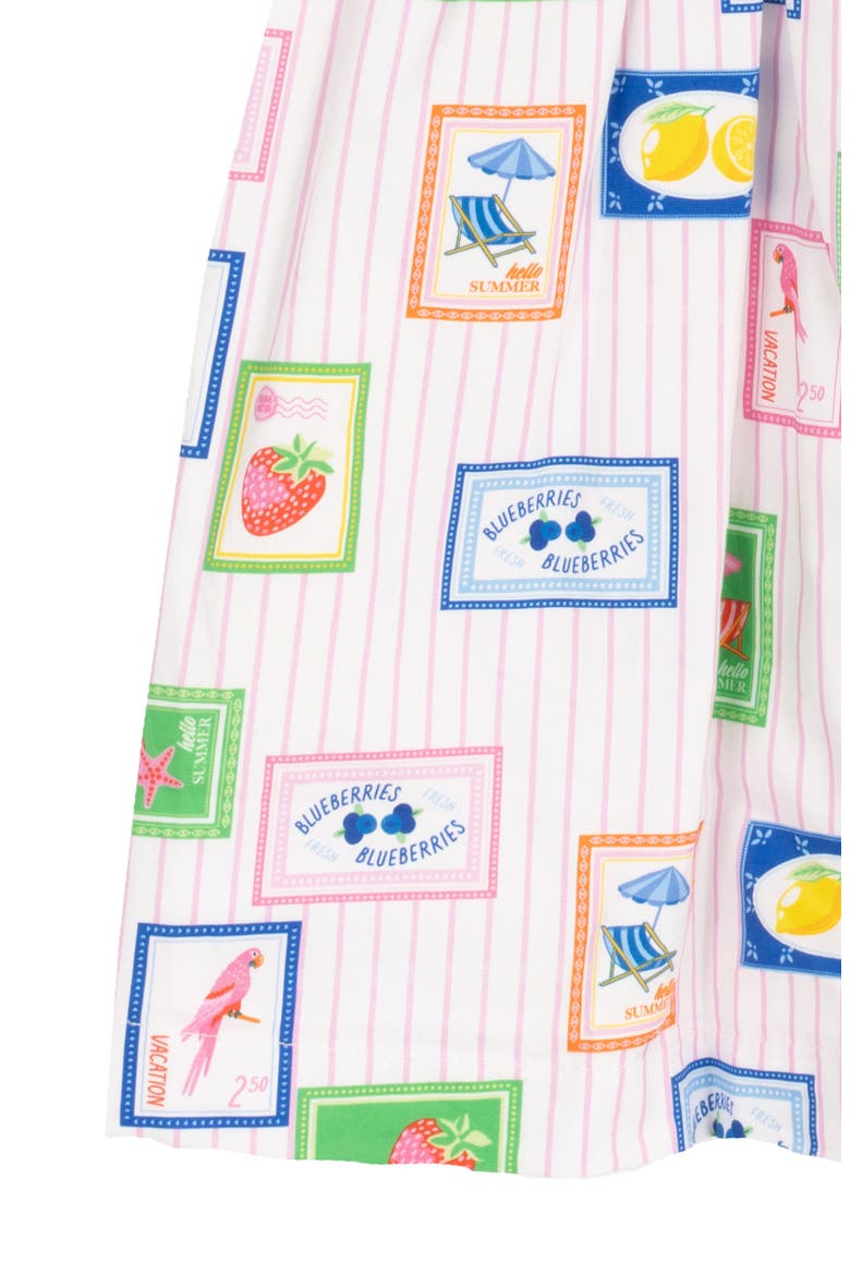 Kids' Printed Smocked Sundress, Alternate, color, PINK MULTI
