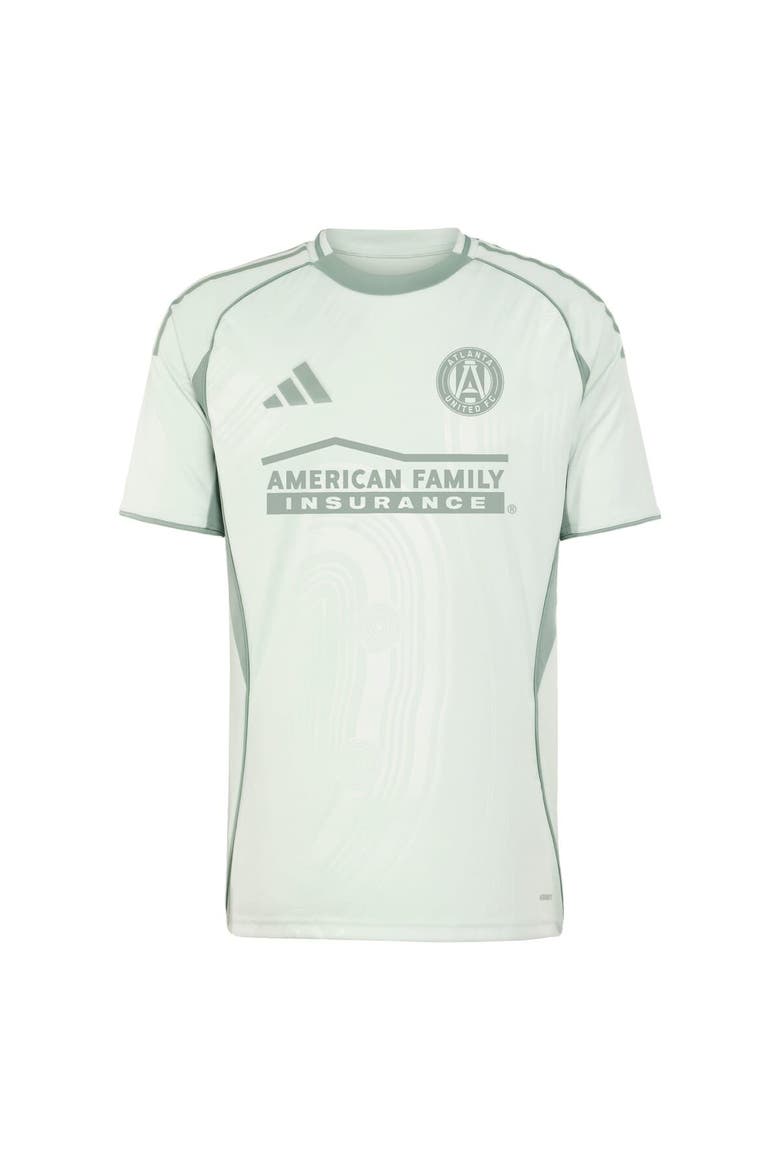 Men's adidas Light Green Atlanta United FC 2025 One Planet Pre-Match Top, Alternate, color, Light Green