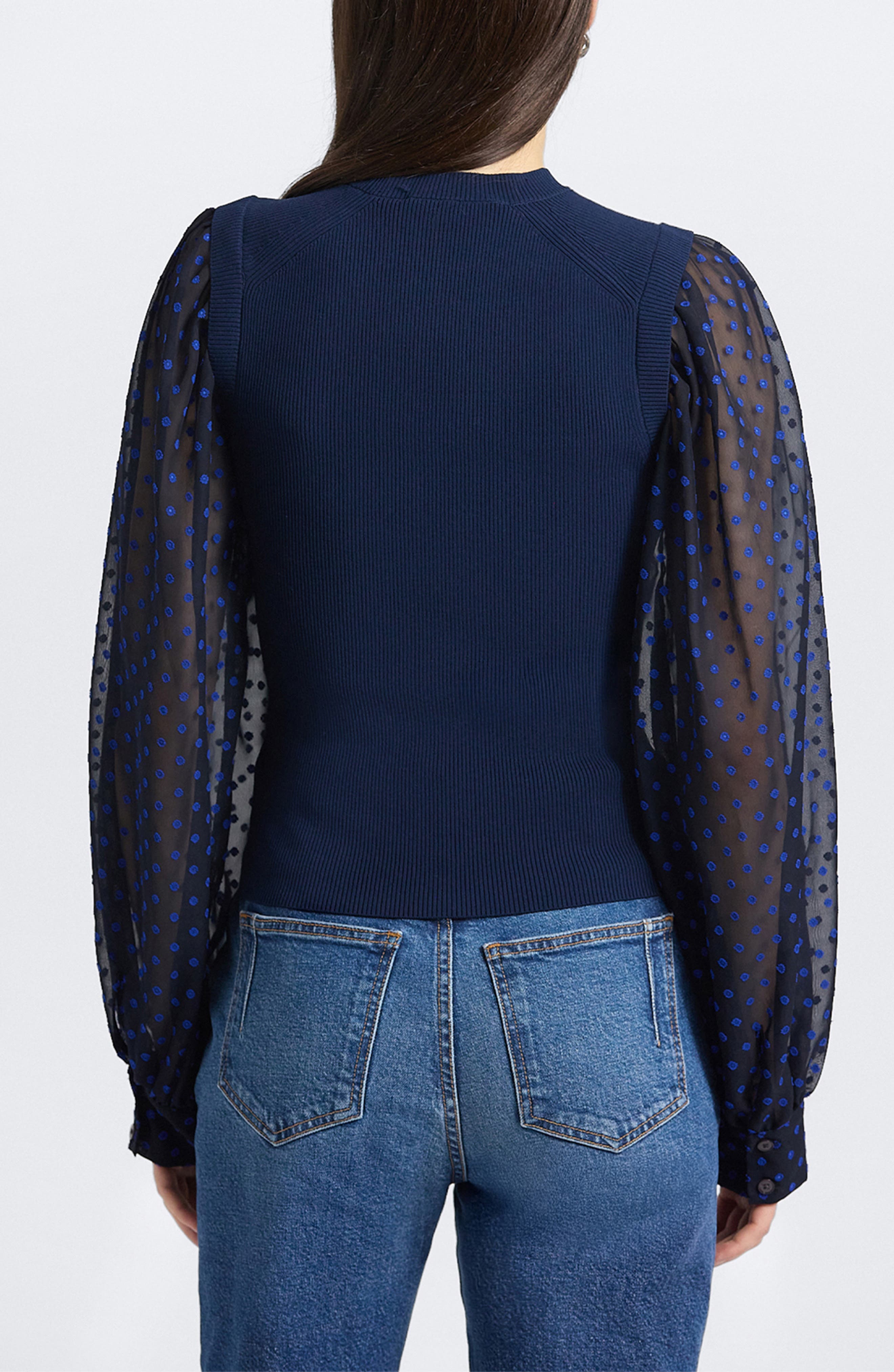 Cerina Mixed Media Sweater - image 2