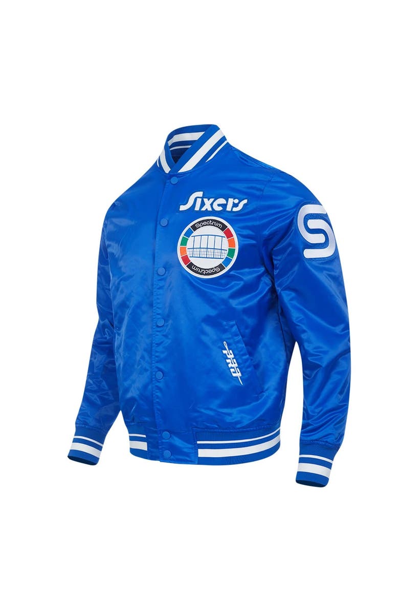 PRO STANDARD Men's Pro Standard Royal Philadelphia 76ers 2024/25 City Edition Chenille Satin Full-Snap Jacket, Alternate, color, 