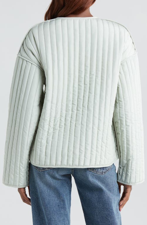 Lucky Brand Reversible Quilted Jacket In Mint And Green Floral