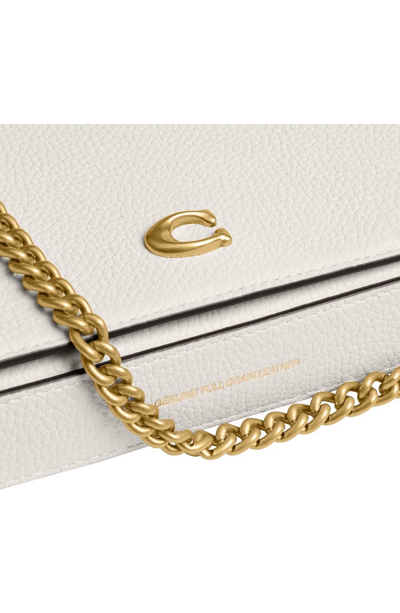 COACH Essential Polished Pebble Leather Crossbody Bag, Alternate, color, Chalk