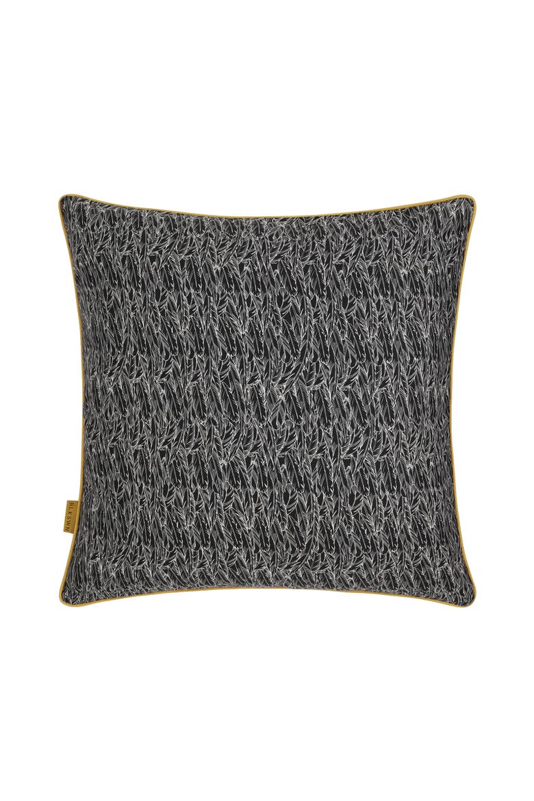 Feathers Euro Sham, Main, color, Gold & Black
