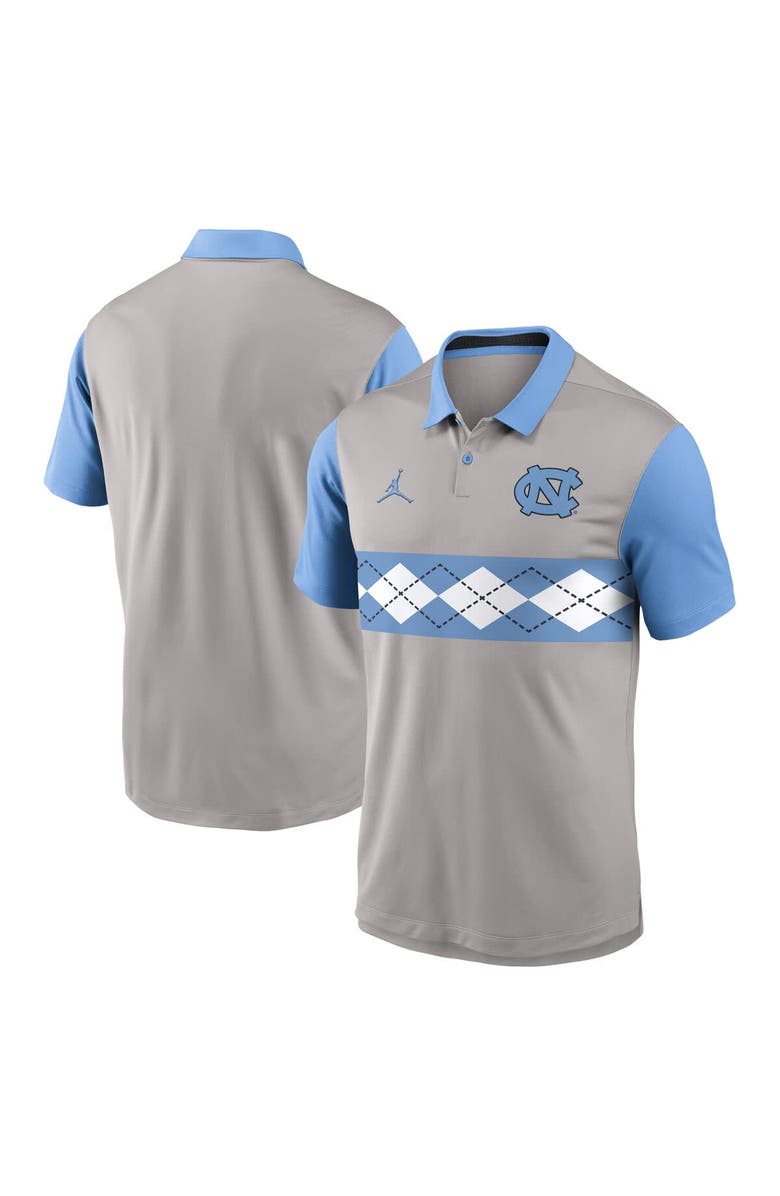 Jordan Brand Men's Jordan Brand Gray/Carolina Blue North Carolina Tar Heels Vapor Dri-FIT Polo, Main, color, Gray