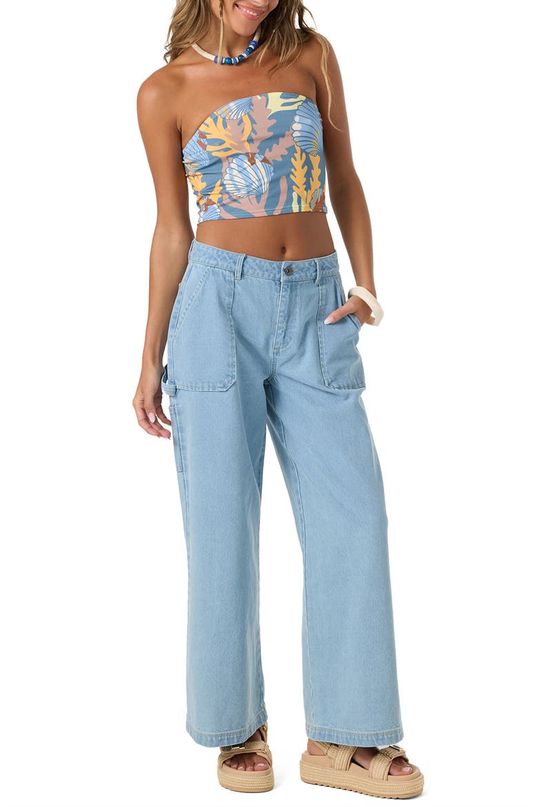Adeline Print Tube Top, Alternate, color, CAPTAINS BLUE