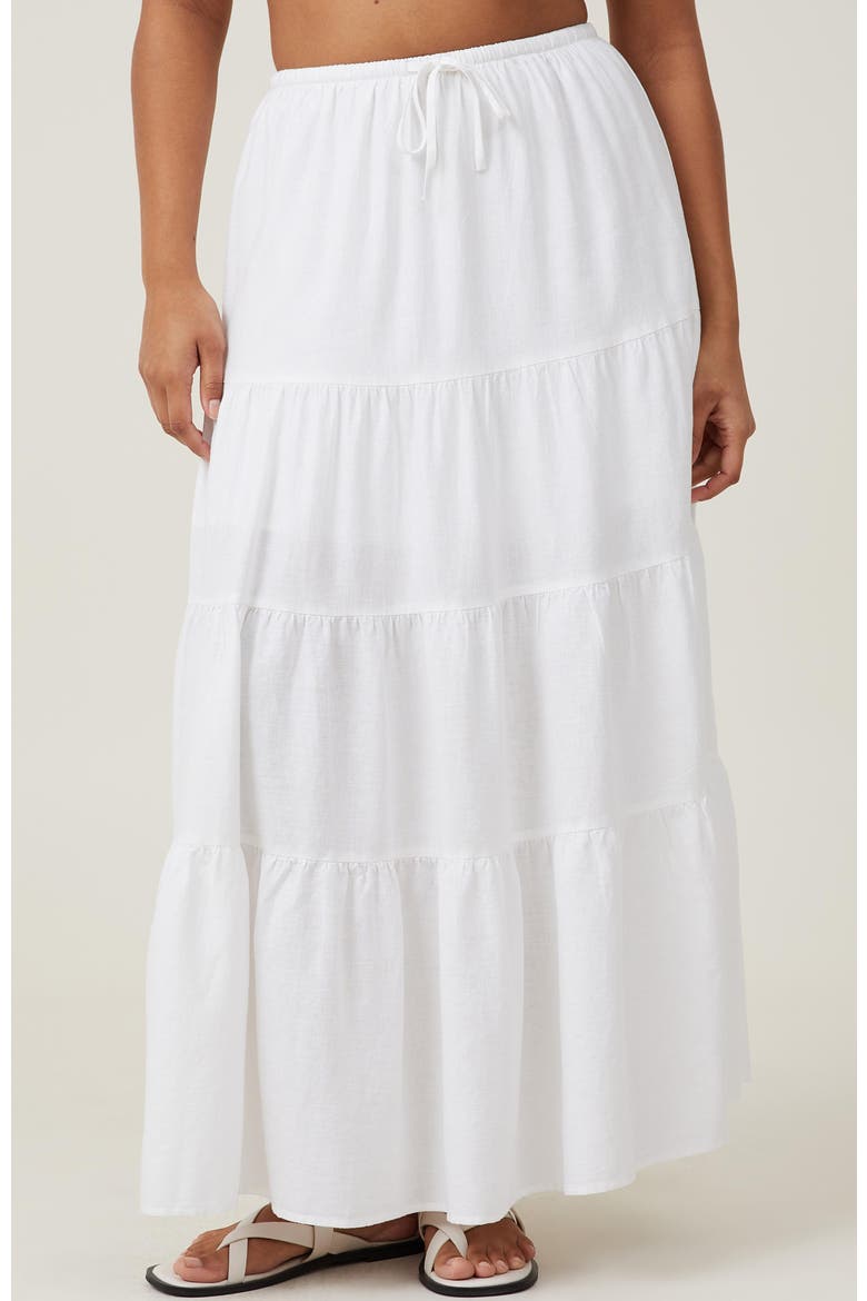 Women's Haven Tiered Maxi Skirt, Main, color, WHITE