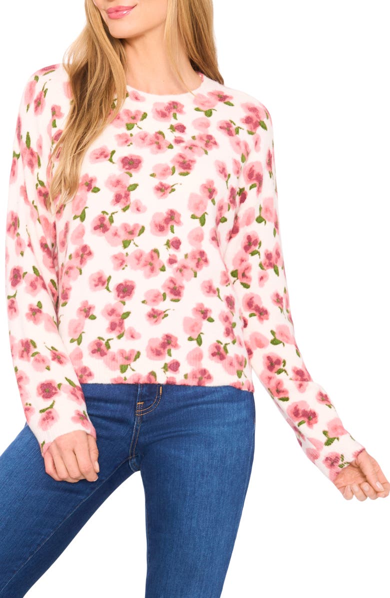 CeCe Floral Sweater, Main, color, 
