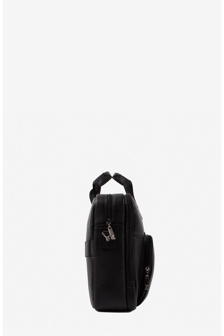 El Cavaleiro 608 Leather Laptop Bag 16", Alternate, color, Black