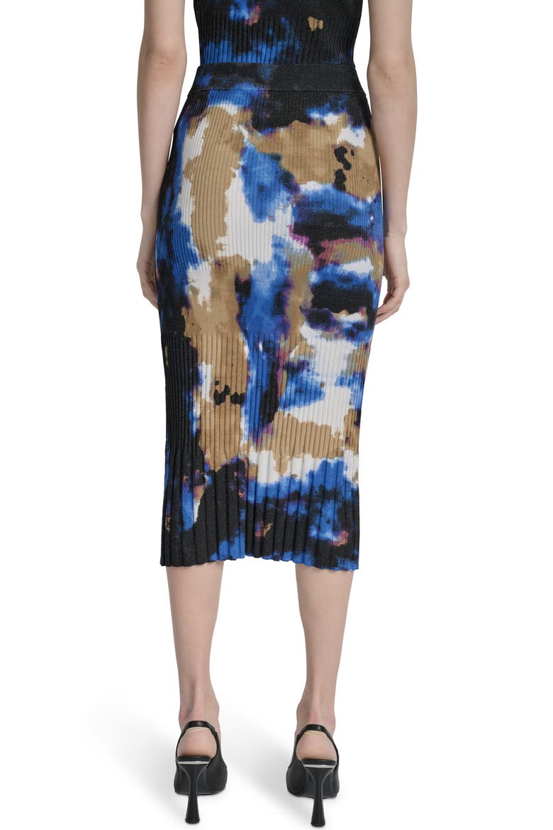 Print Rib Sweater Midi Skirt, Alternate, color, CLOUDED NINE