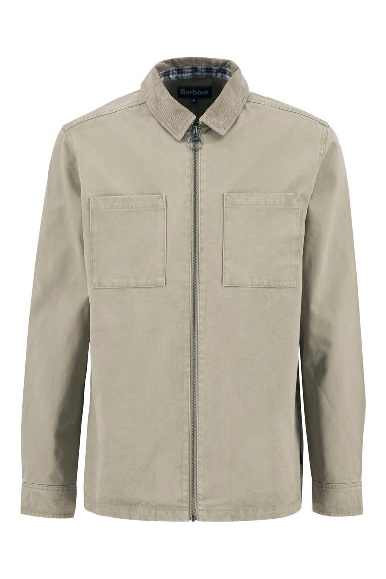 Lenker Twill Zip Overshirt, Alternate, color, STONE