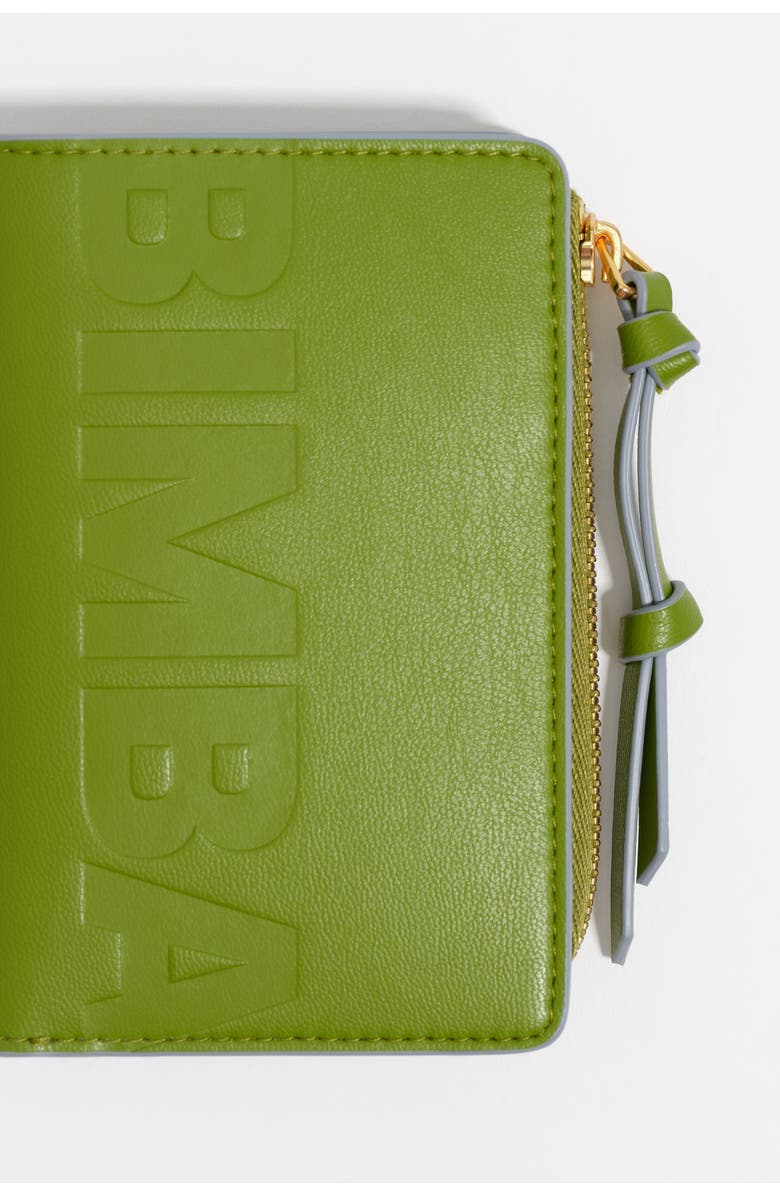 Bimba y Lola Leather Purse With Engraved Logo, Alternate, color, Kiwi