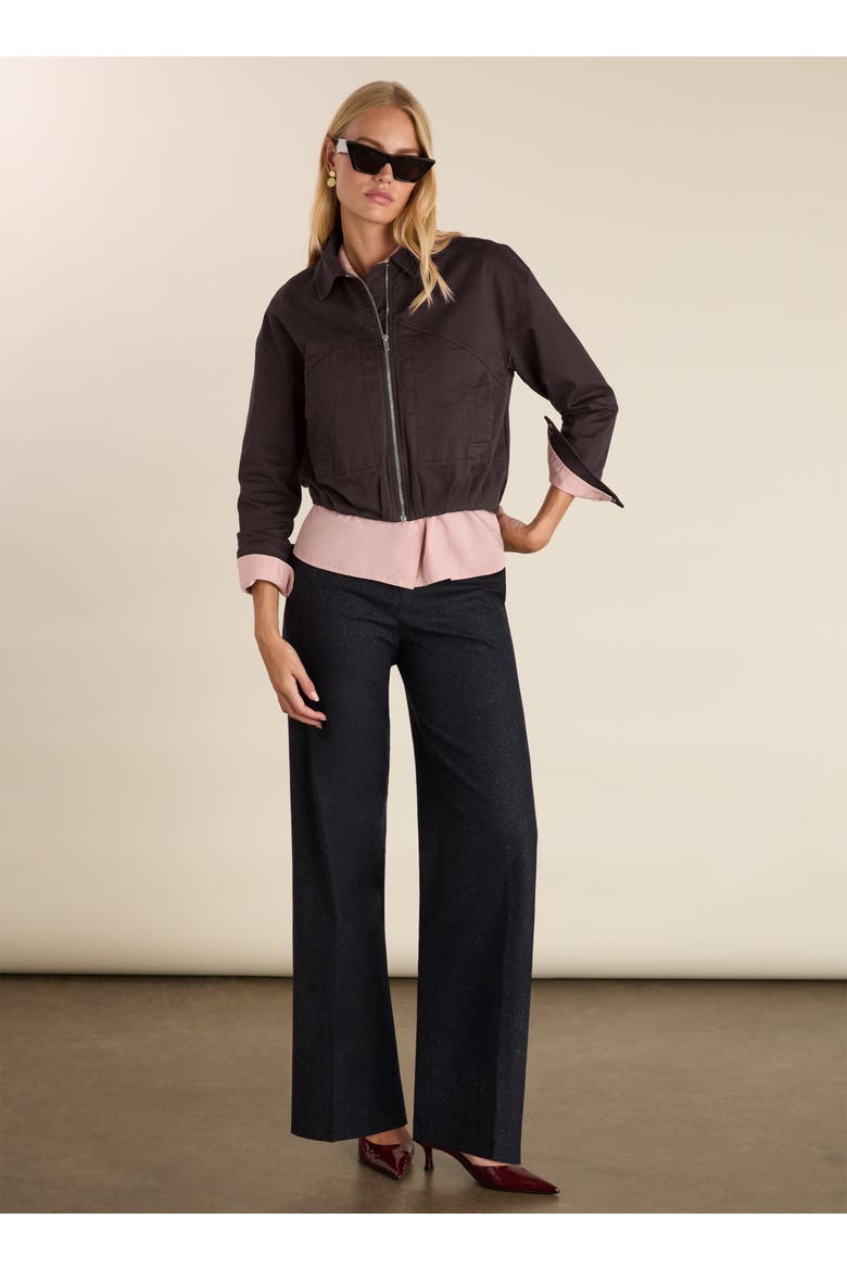 Esme Organic cotton Bomber Jacket, Alternate, color, Dark Chocolate