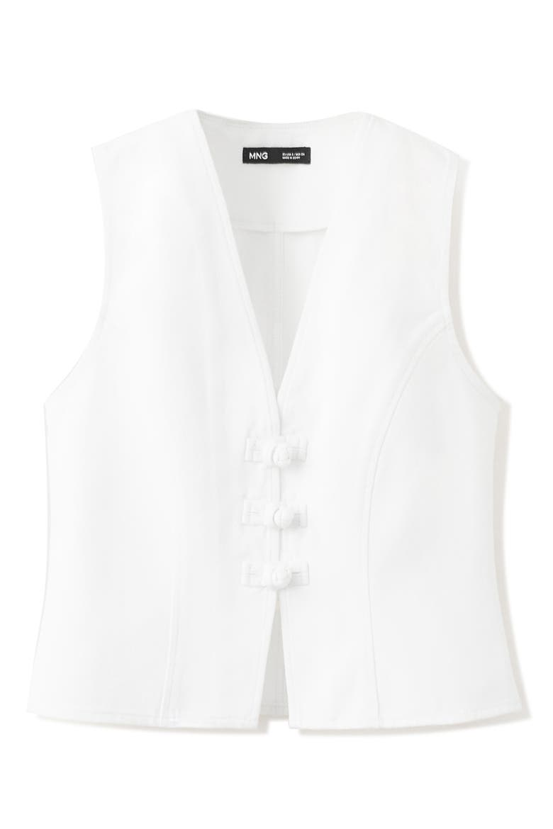 Toggle Denim Top, Alternate, color, WHITE
