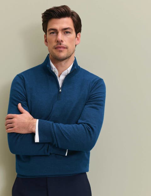 Pure Merino Zip Neck Sweater