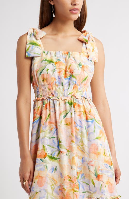 Chelsea28 Tie Strap Floral Print Maxi Dress In Multi