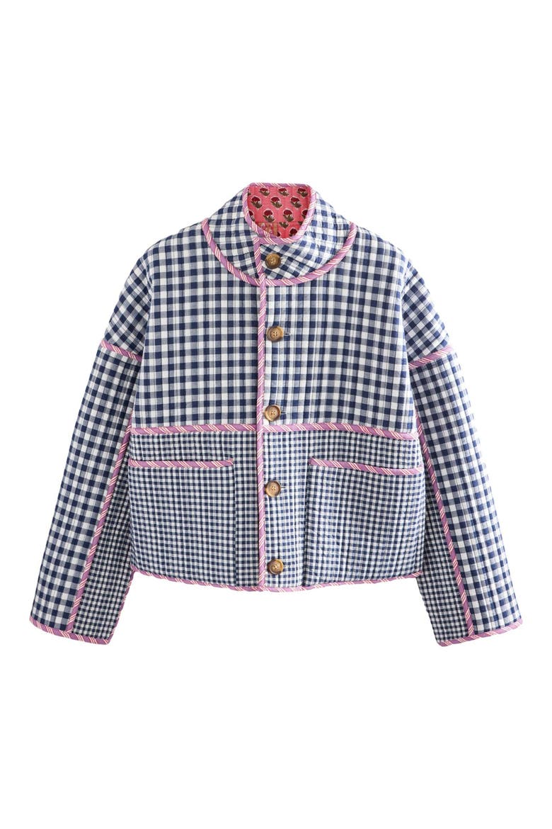 Reversible Quilted Jacket, Main, color, BLUE MULTI