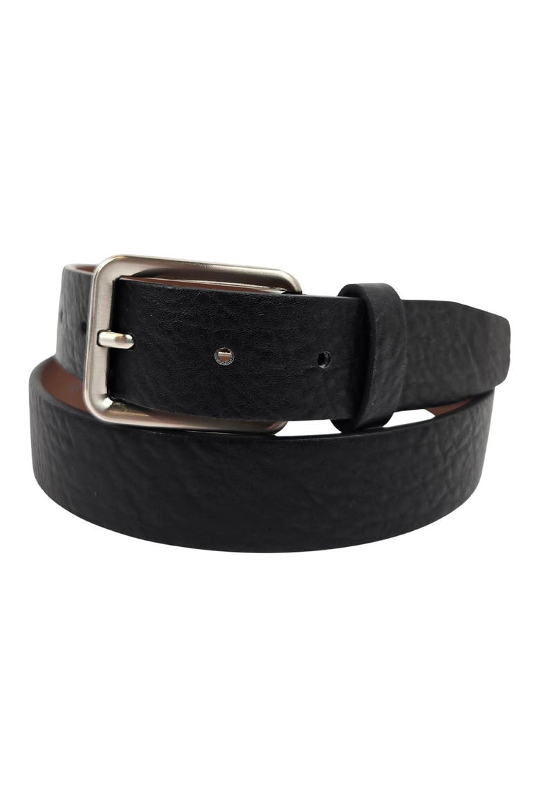 Tumbled Leather Belt, Main, color, BLACK