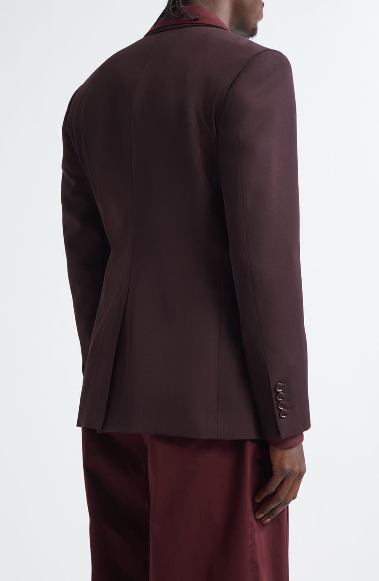 Dolce&Gabbana Single Breasted Wool Blazer, Alternate, color, M5039 Brown Dark Violet