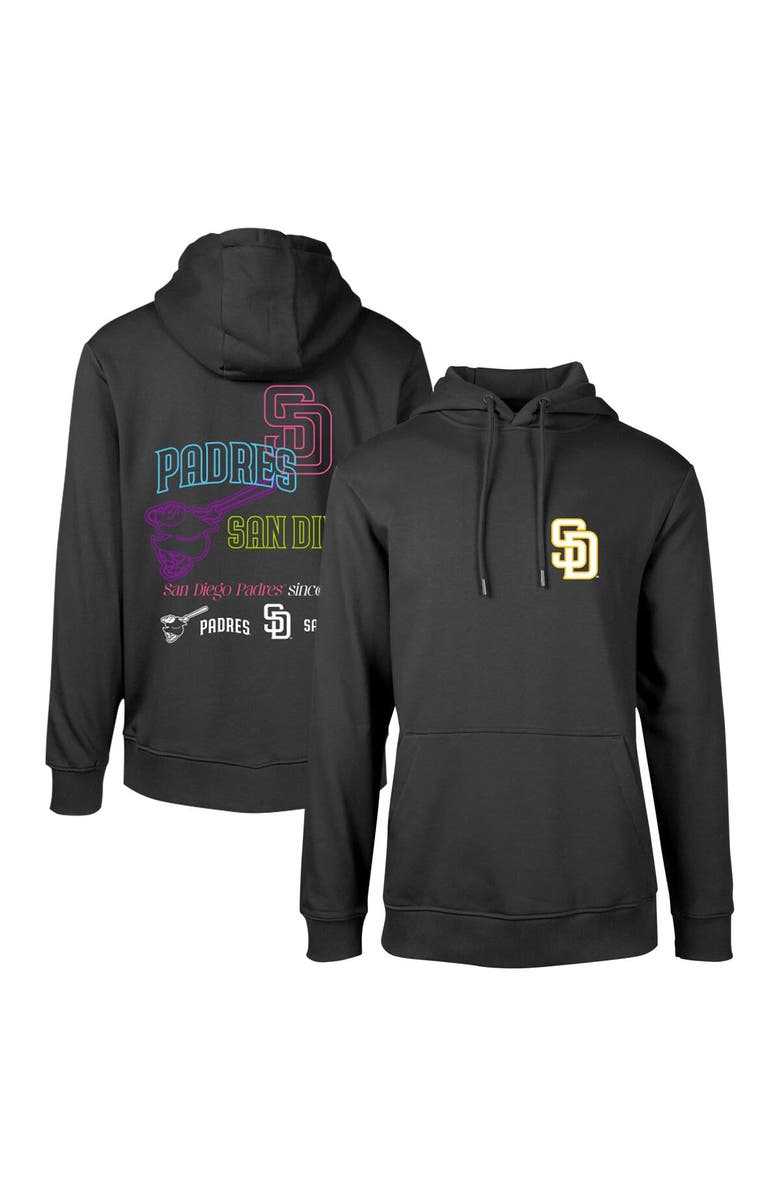 LEVELWEAR Men's Levelwear Black San Diego Padres Podium Vintage Pullover Hoodie, Main, color, Black