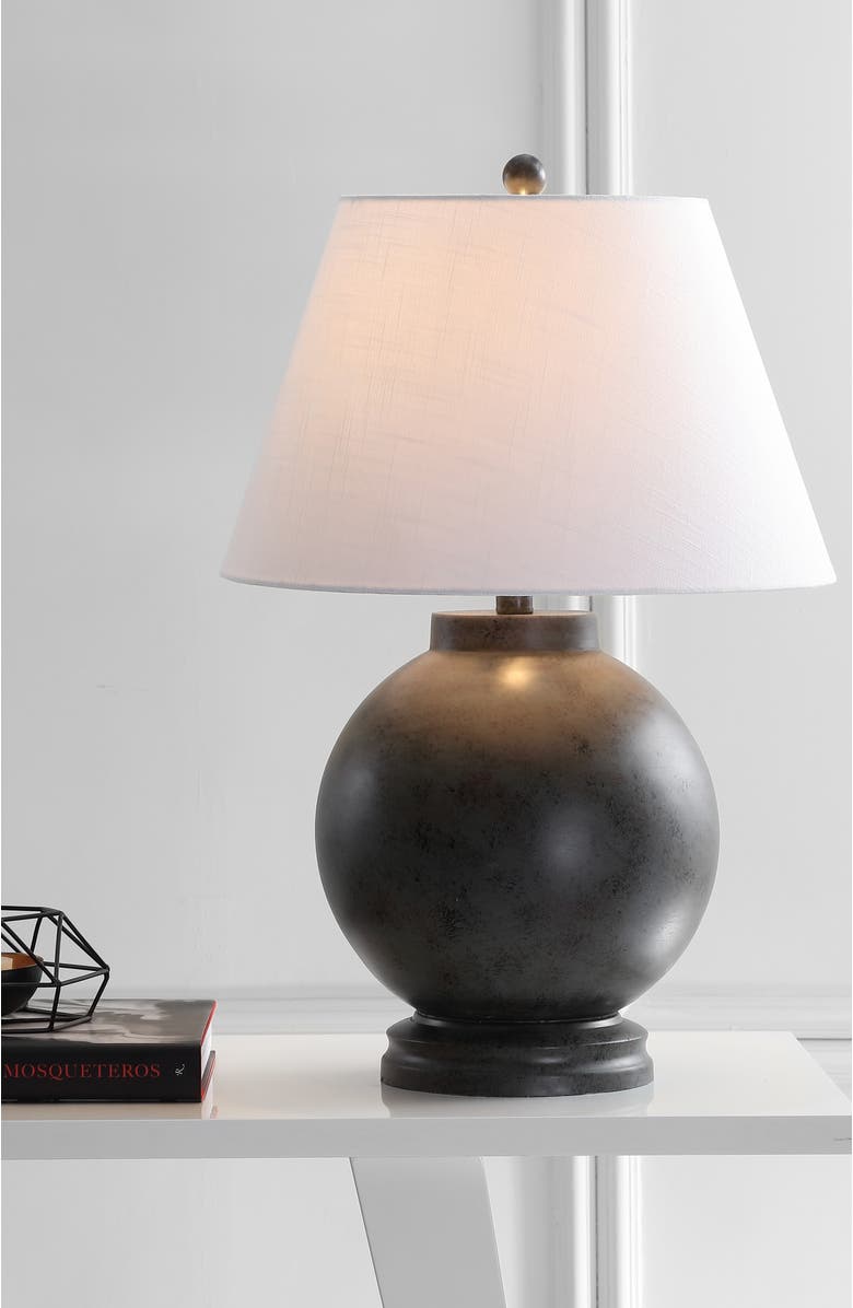 JONATHAN Y Sophie 26" Resin LED Table Lamp, Dark Gray, Alternate, color, Dark Gray