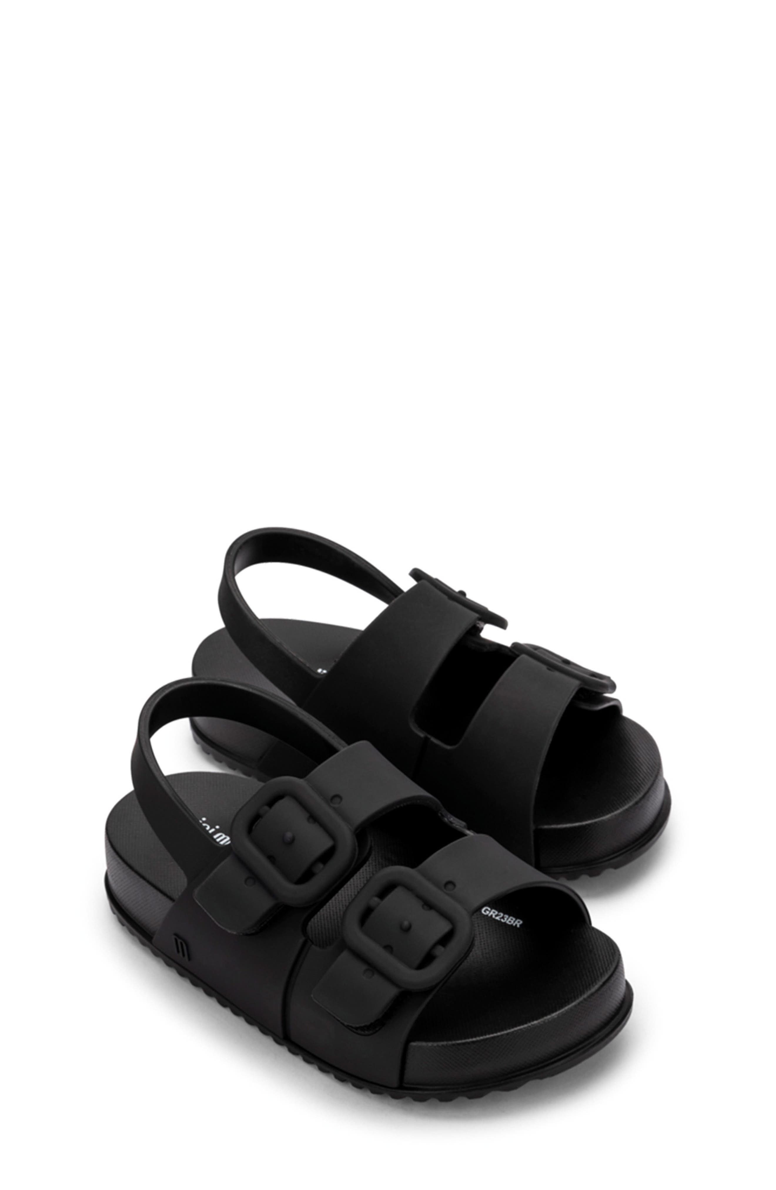 Mini Melissa Kids' Mini Cozy Slingback Sandal, Main, color, Matt Black