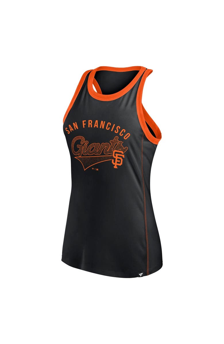 FANATICS Women's Fanatics Branded Black San Francisco Giants Tailsweep Fashion Racerback Rhinestone Tank Top, Alternate, color, Black