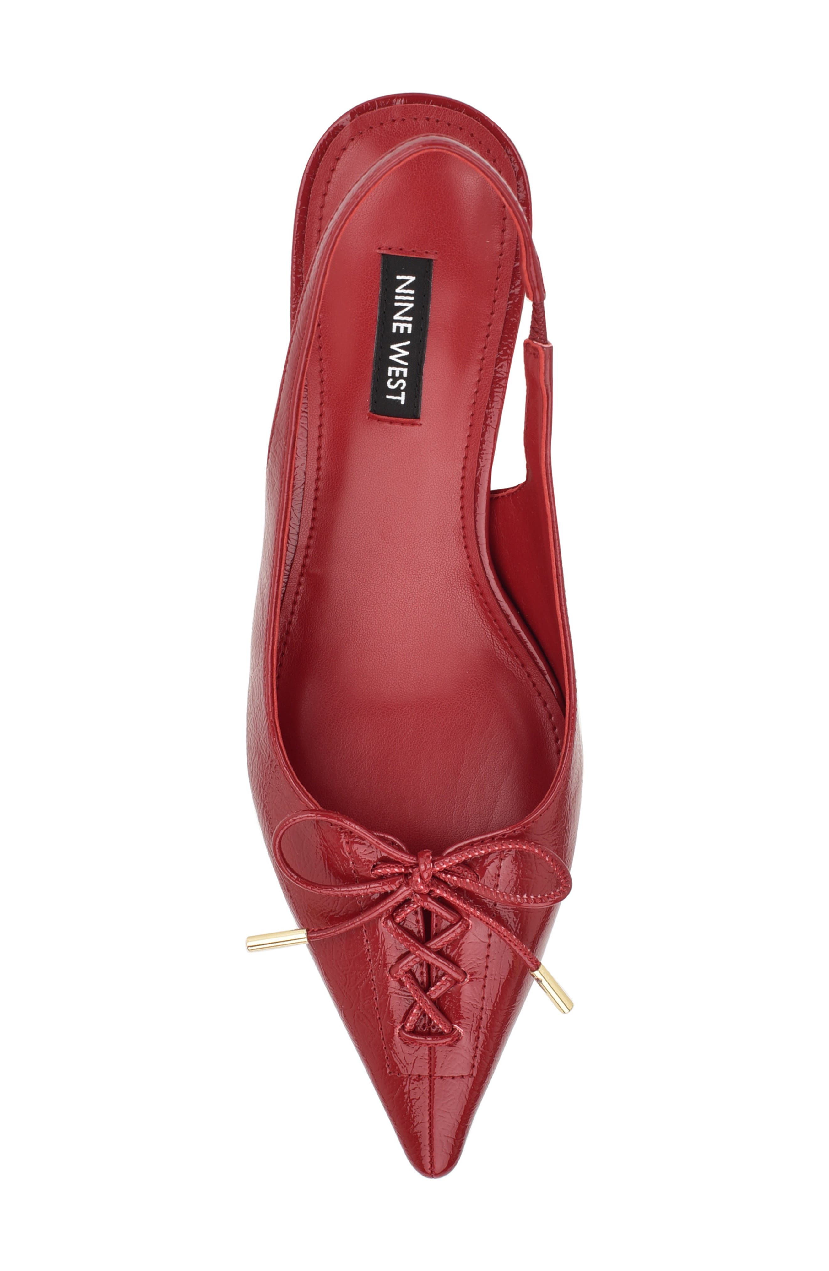 Anora Slingback Pointed Toe Pump, Alternate, color, DARK RED