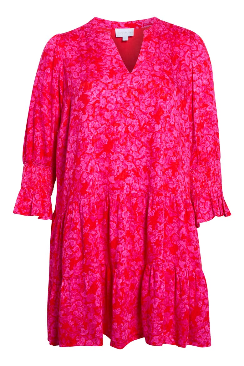 Anamy Shift Minidress, Main, color, RED-FUCHSIA