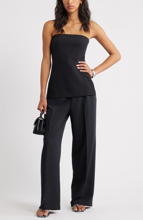 Open Edit Tunic Tube Top In Black