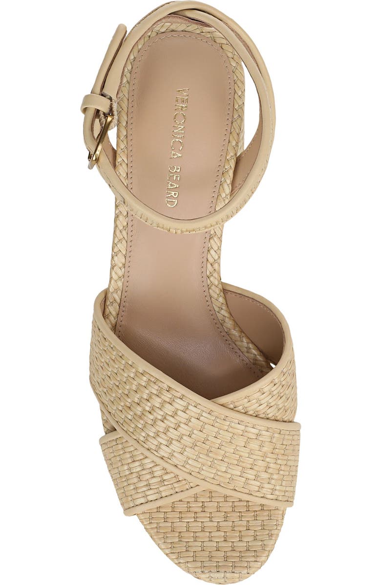 Veronica Beard Danika Ankle Strap Platform Sandal, Alternate, color, Natural