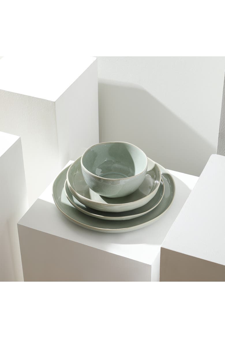 Mirella Stoneware 4-Piece Pasta Bowl Set, Alternate, color, Light Green