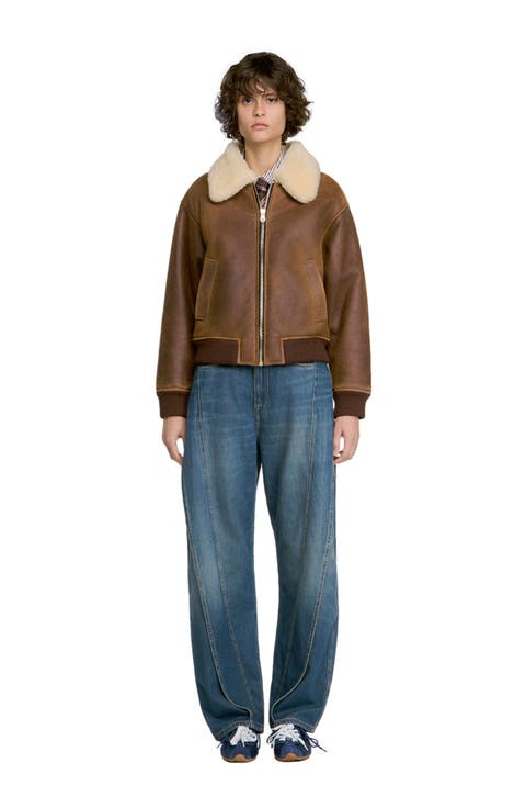 Zipped Shearling Jacket